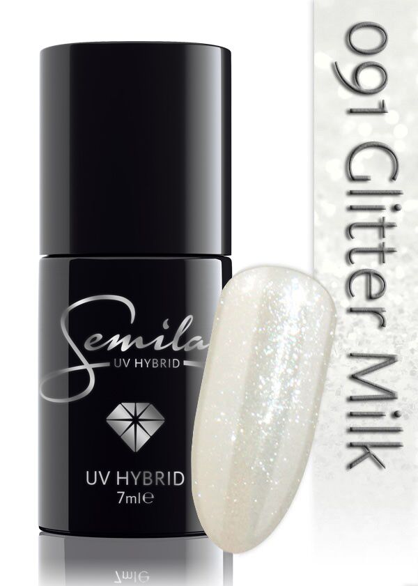 Semilac 091 UV Hybrid Glitter Milk 7ml