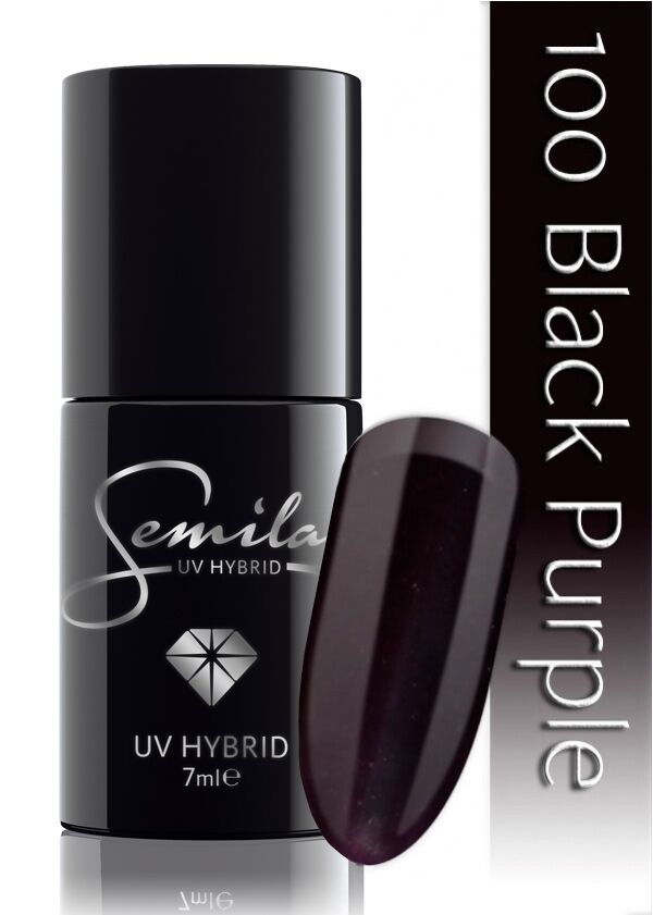 Semilac 100 UV Hybrid Black Purple 7ml