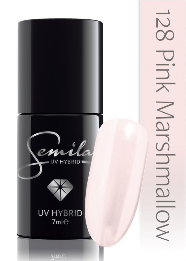 Semilac 128 UV Hybrid Pink Marshmallow 7ml