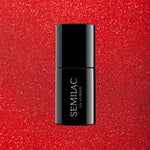 Semilac 346 Chic Red Glitter Hybrid Gel Polish 7ml