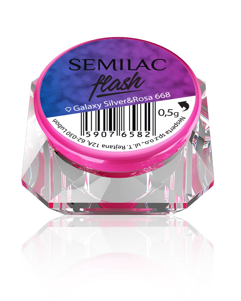 Semilac Flash Galaxy Silver & Rosa 668 5g