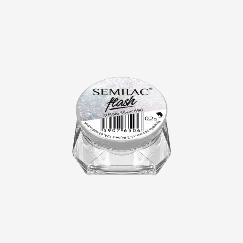 Semilac Flash Holo Silver 690, .2 g