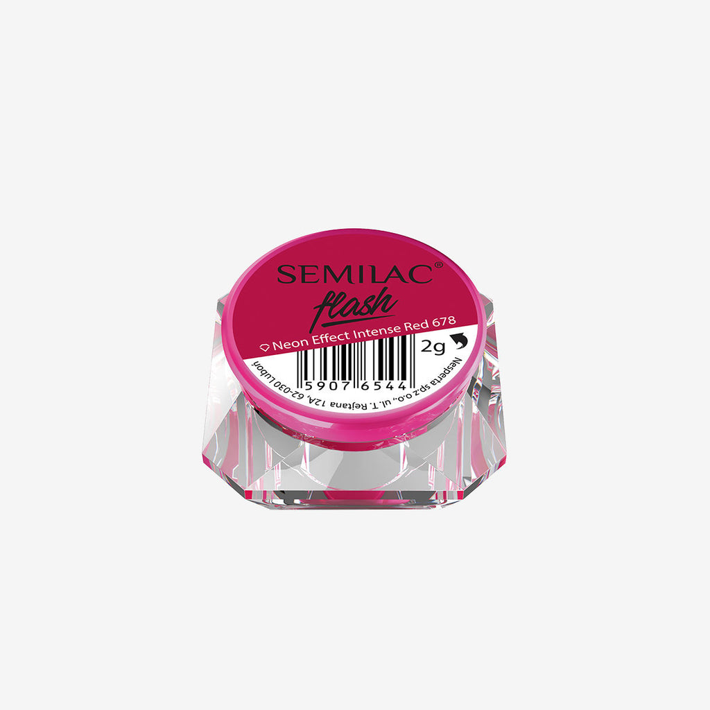 Semilac Flash Neon Intense Red 678, 2 g